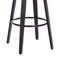 Armen Living Harbor 30" Bar Height Backless Swivel Gray Faux Leather and Black Wood Mid-Century Modern Bar Stool LCHBBAGRBL30 - alternate 7